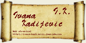 Ivana Kadijević vizit kartica